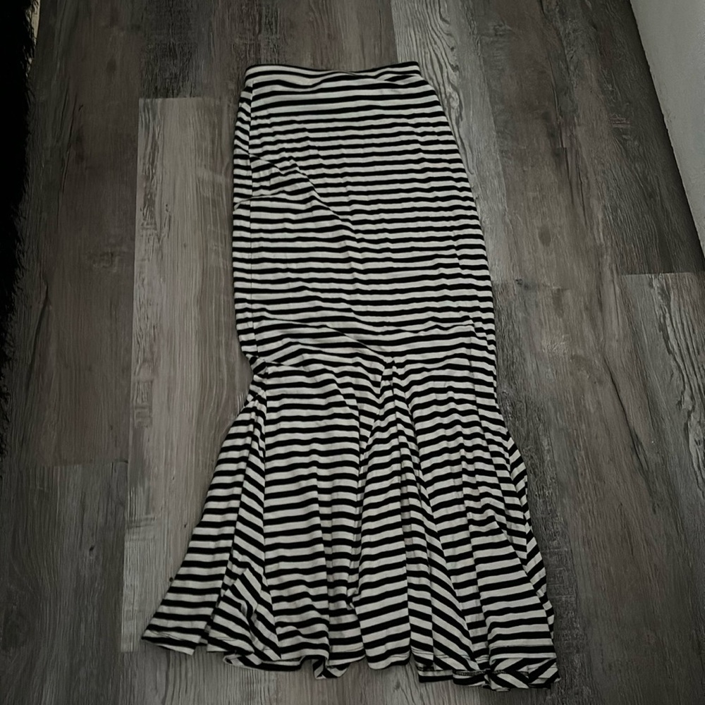 Angl Striped Long Skirt